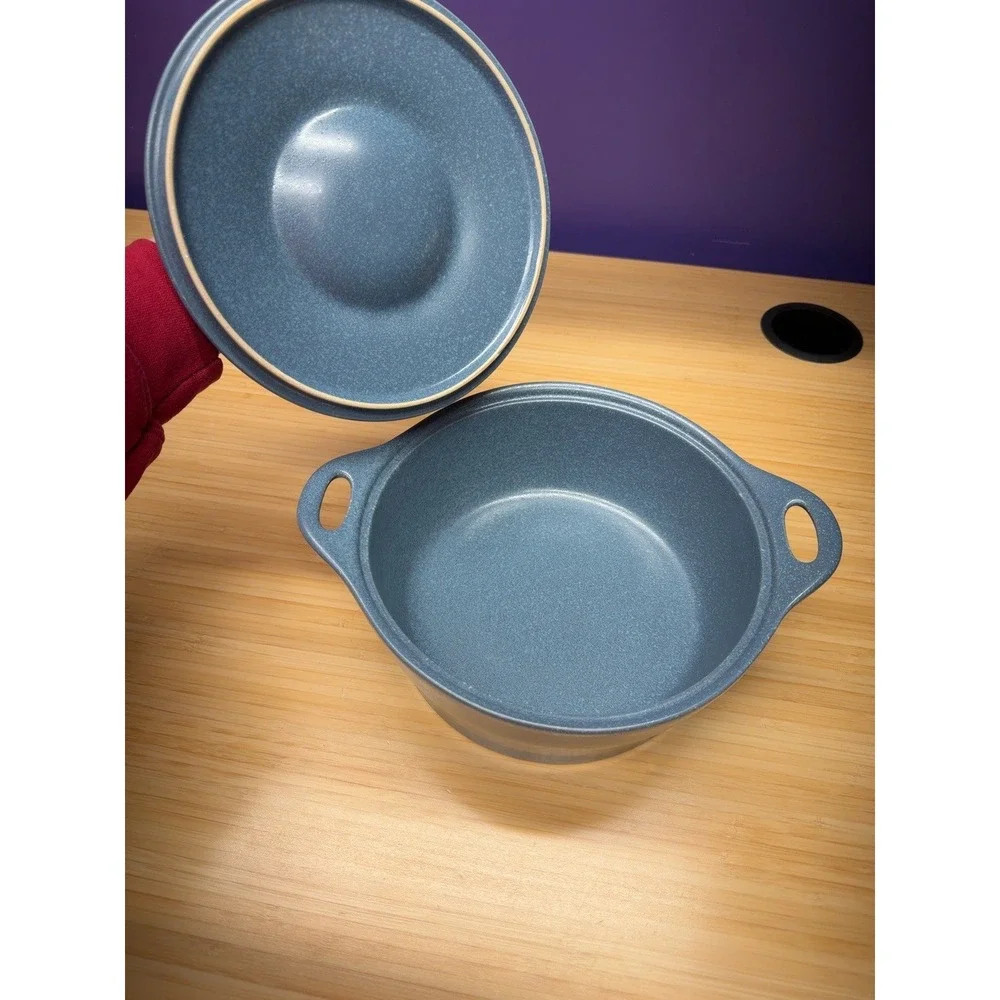 CorningWare Creations Blue Stoneware 2.5 Qt Covered Casserole Dish Lid